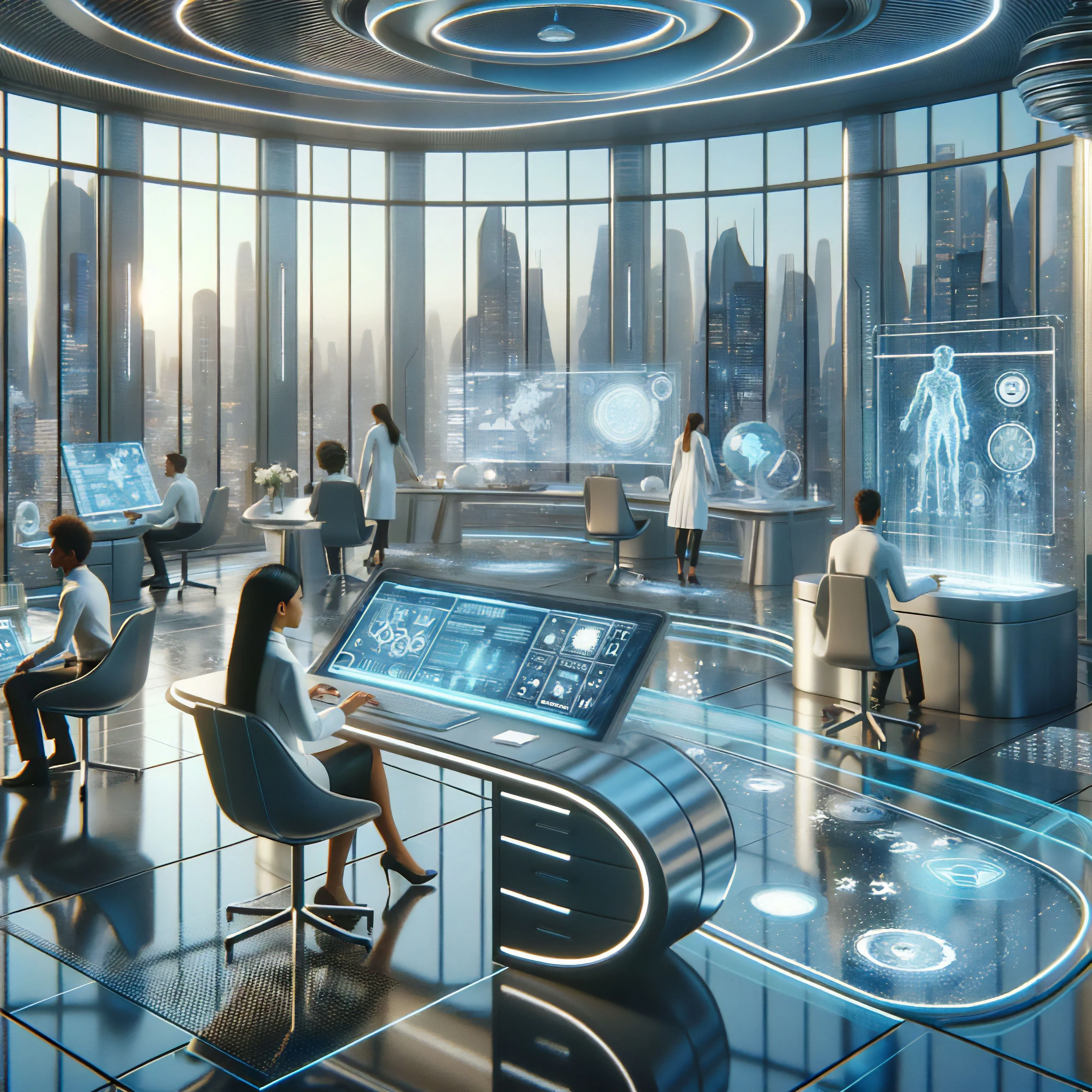 Technology consulting and software architecture - futuristic digital infrastructure